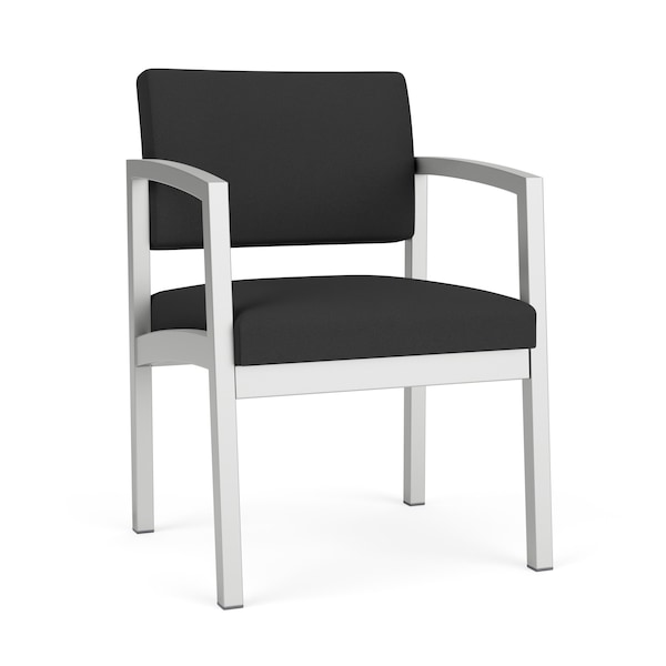 Lesro Lenox Steel Guest Chair, Graphite (Gray) Seat, Graphite Back, 22.5 W 24.5 L 32 H, Fabric Seat LS1101 - main